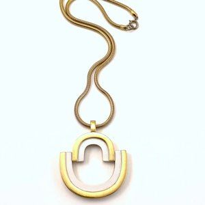 1970's LANVIN GEOMETRIC PENDANT NECKLACE